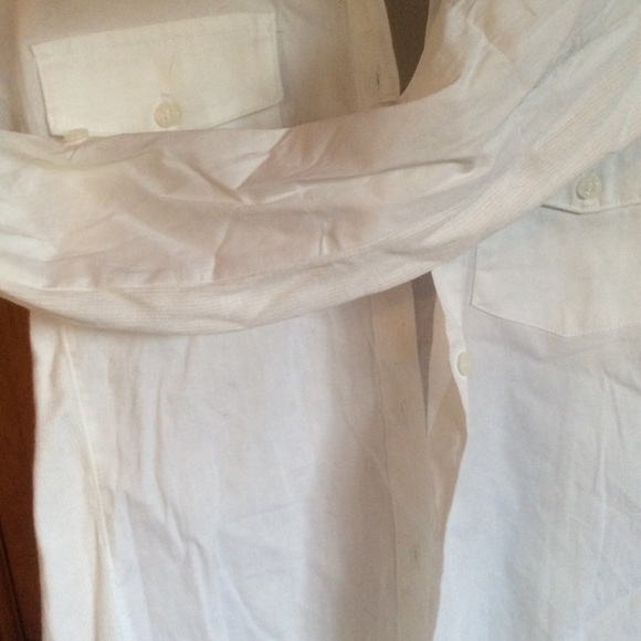 White button down stretch top medium - Picture 5 of 6